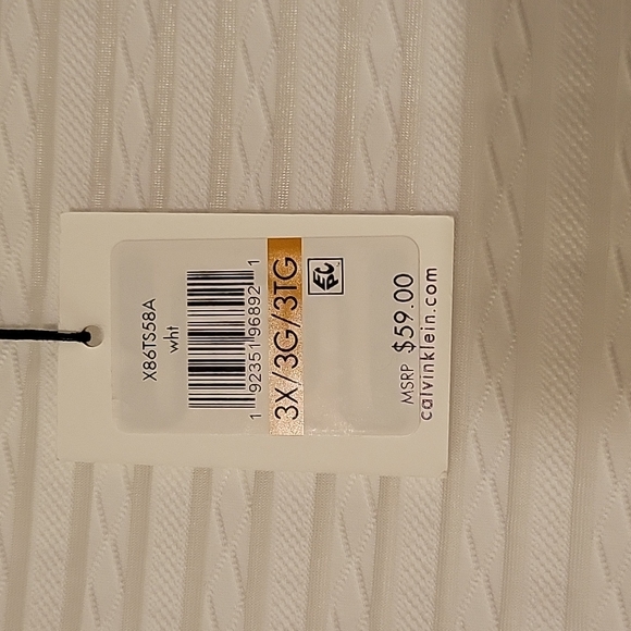 Two layer white tank top by Calvin Kline in 3x NWT - Picture 6 of 8